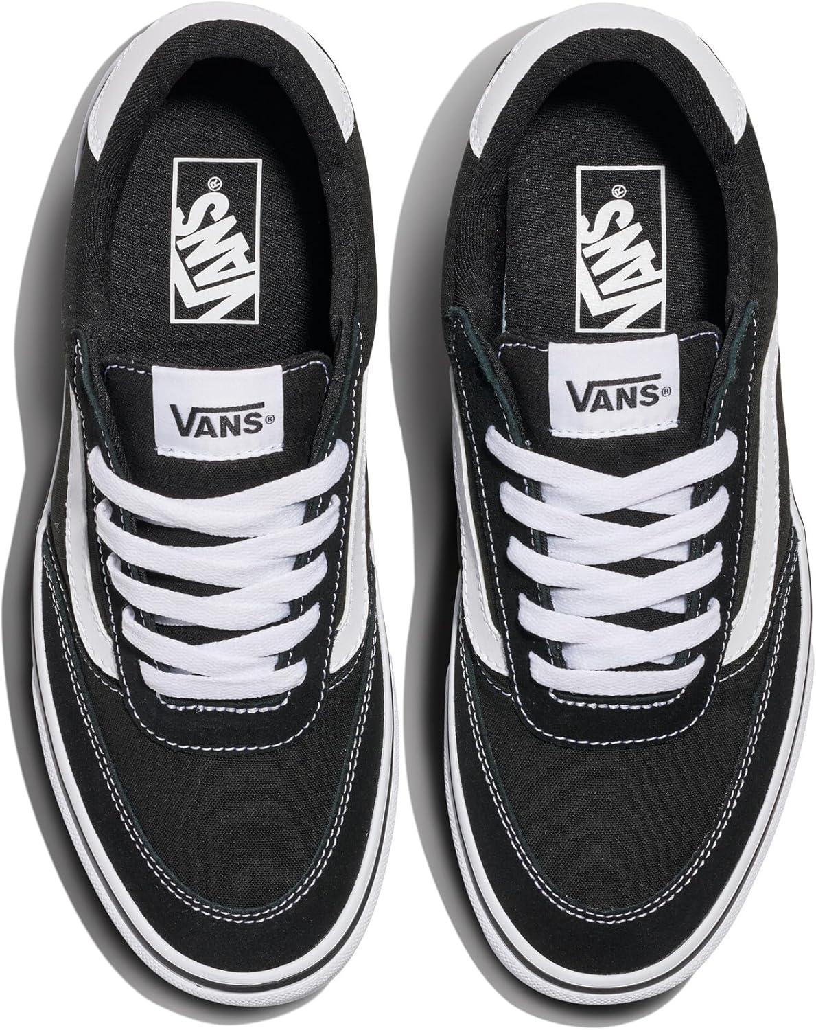 image:imageVans Mens Brooklyn LsSuedeCanvas BlackWhite