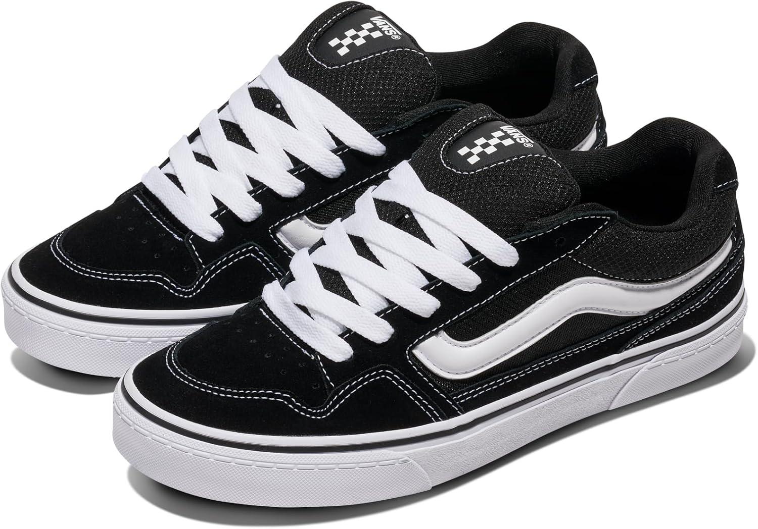 image:imageVans UnisexChild Caldrone Low Top ShoeSuedeMesh BlackWhite