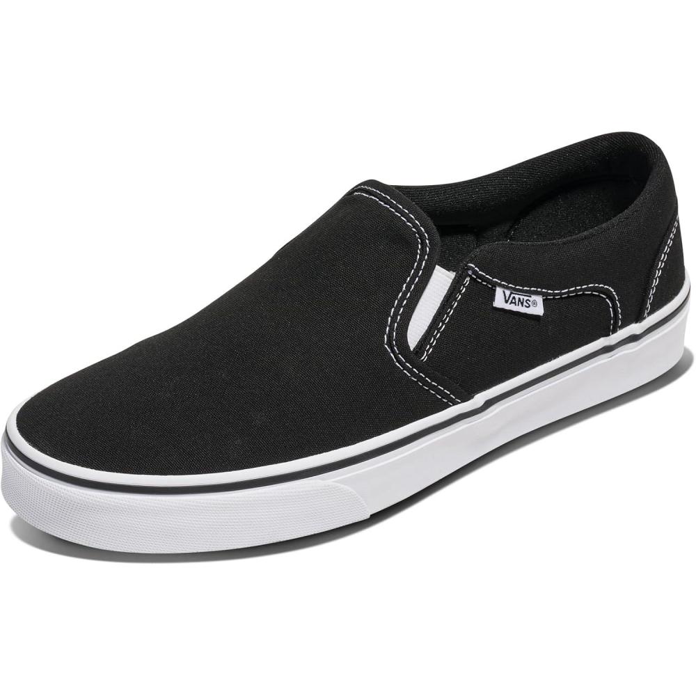 image:imageVans Mens Asher SlipOn ShoeBlackWhite