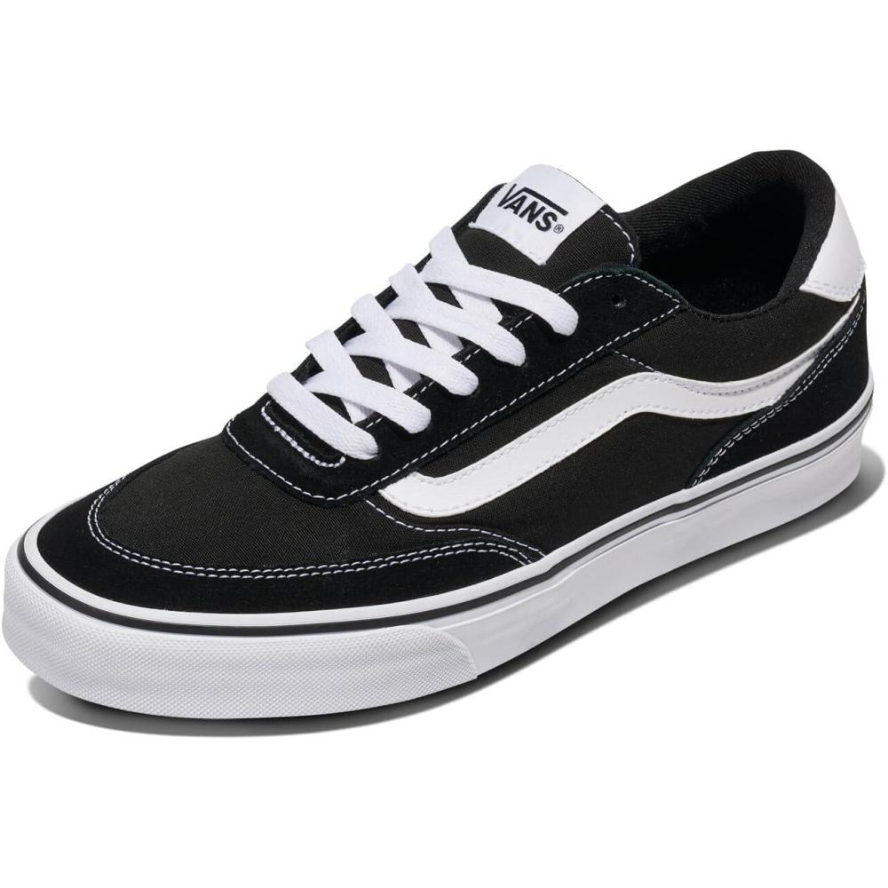 image:imageVans Mens Brooklyn LsSuedeCanvas BlackWhite
