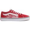 Vans Men’s Filmore Decon Sneaker(Flame Check Chili Pepper White)