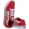 Vans Men’s Filmore Decon Sneaker(Flame Check Chili Pepper White)