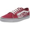 Vans Men’s Filmore Decon Sneaker(Flame Check Chili Pepper White)