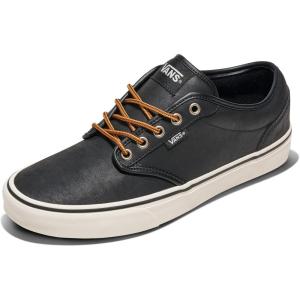 Vans Men’s Atwood Sneaker(Leather Black/Marshmallow)