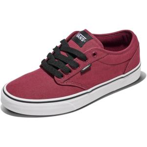 Vans Men’s Atwood Sneaker(White Canvas Oxblood White)