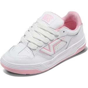 Vans Unisex-Adult Upland Shoe(Leather White/Pink)