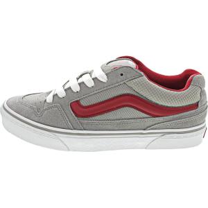 Vans Unisex-Child Caldrone Low Top Shoe(Suede Mesh Charcoal Red)