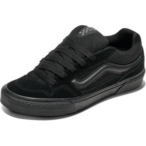 Vans Unisex-Child Caldrone Low Top Shoe(Suede/Mesh Black/Black)