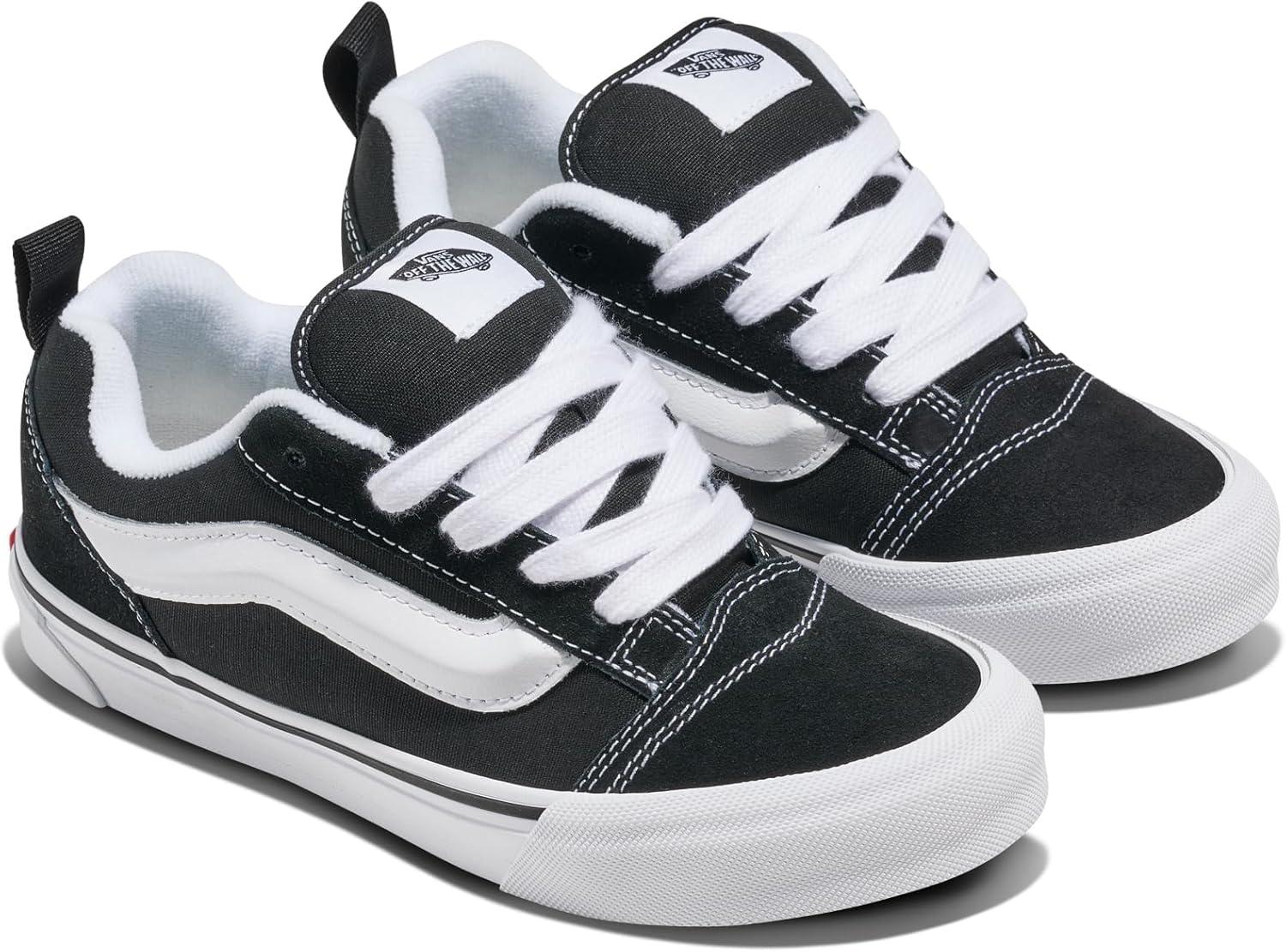 image:imageVans Big Kids Knu Skool Shoe 90s Retro Puffy LowTop Fashion Sneakers for Boys amp Girls BlackTrue White 7
