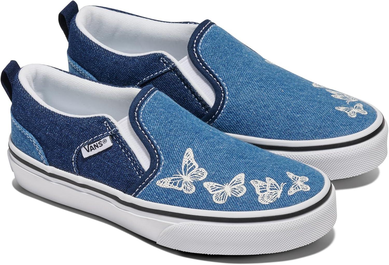 image:imageVans Girls Asher Slipon ShoeButterflies Blue