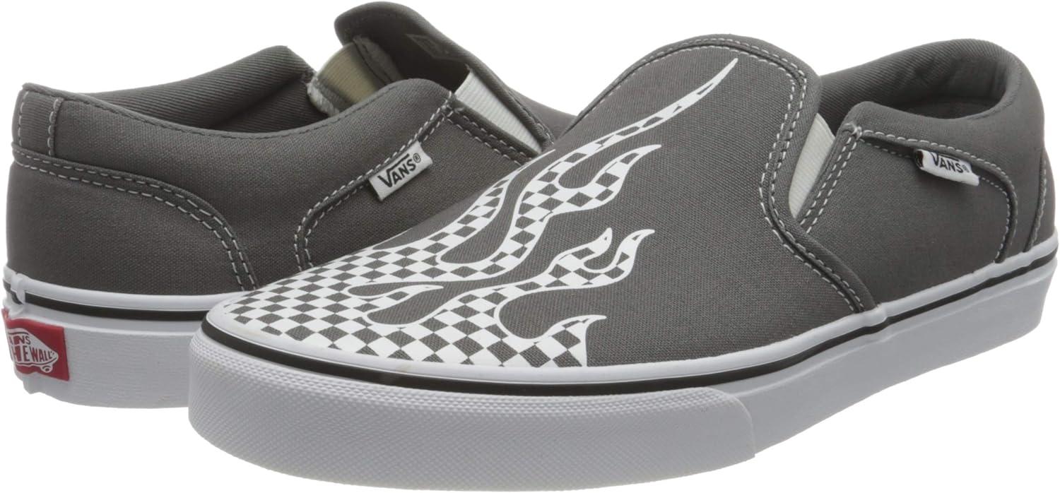 image:imageVans Kids Ward SneakerFlame Check Pewter White