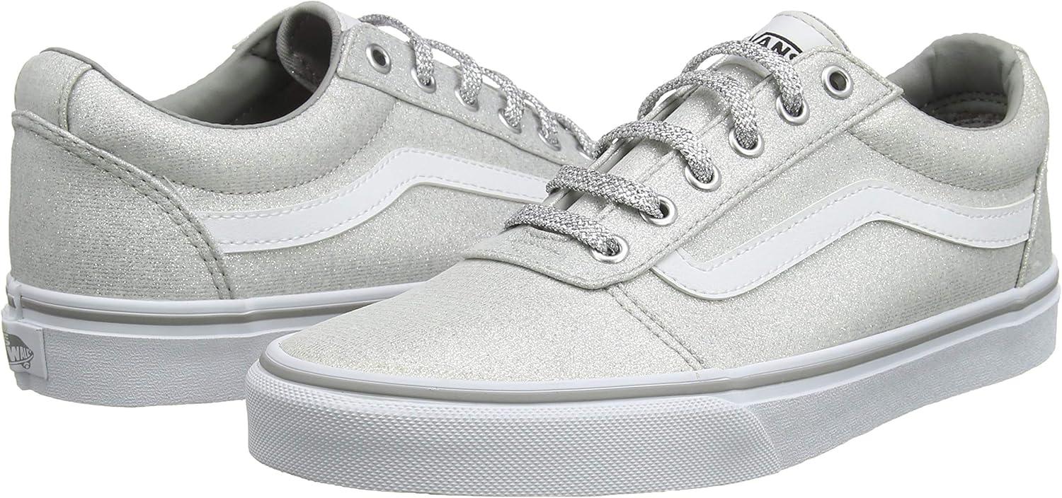 image:imageVans Kids Ward SneakerGrey Lurex Glitter Silver V2a