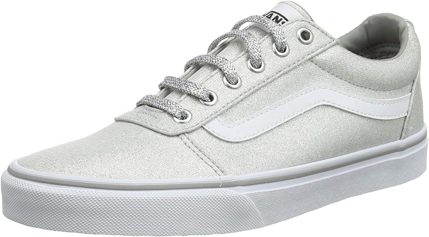 image:imageVans Kids Ward SneakerGrey Lurex Glitter Silver V2a