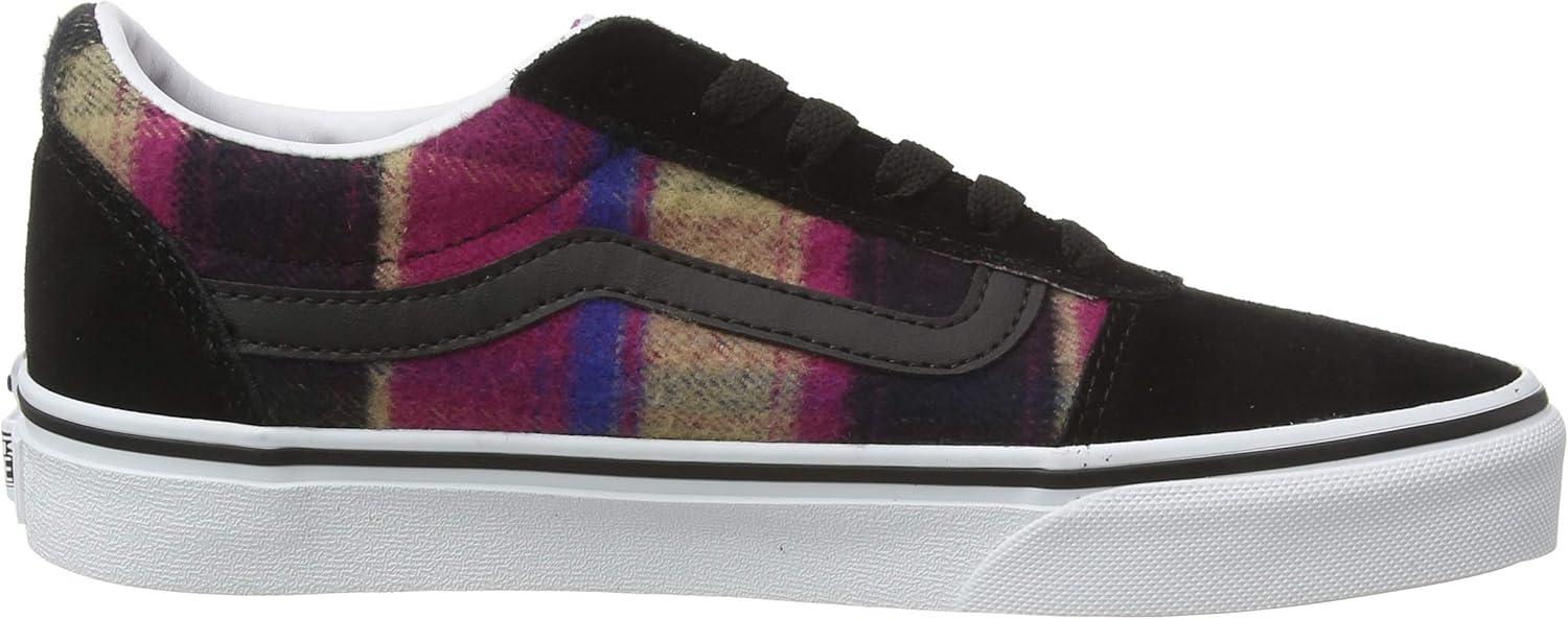 image:imageVans Kids Ward SneakerMulticolour Cozy Plaid Fuchsia Red True White Usf
