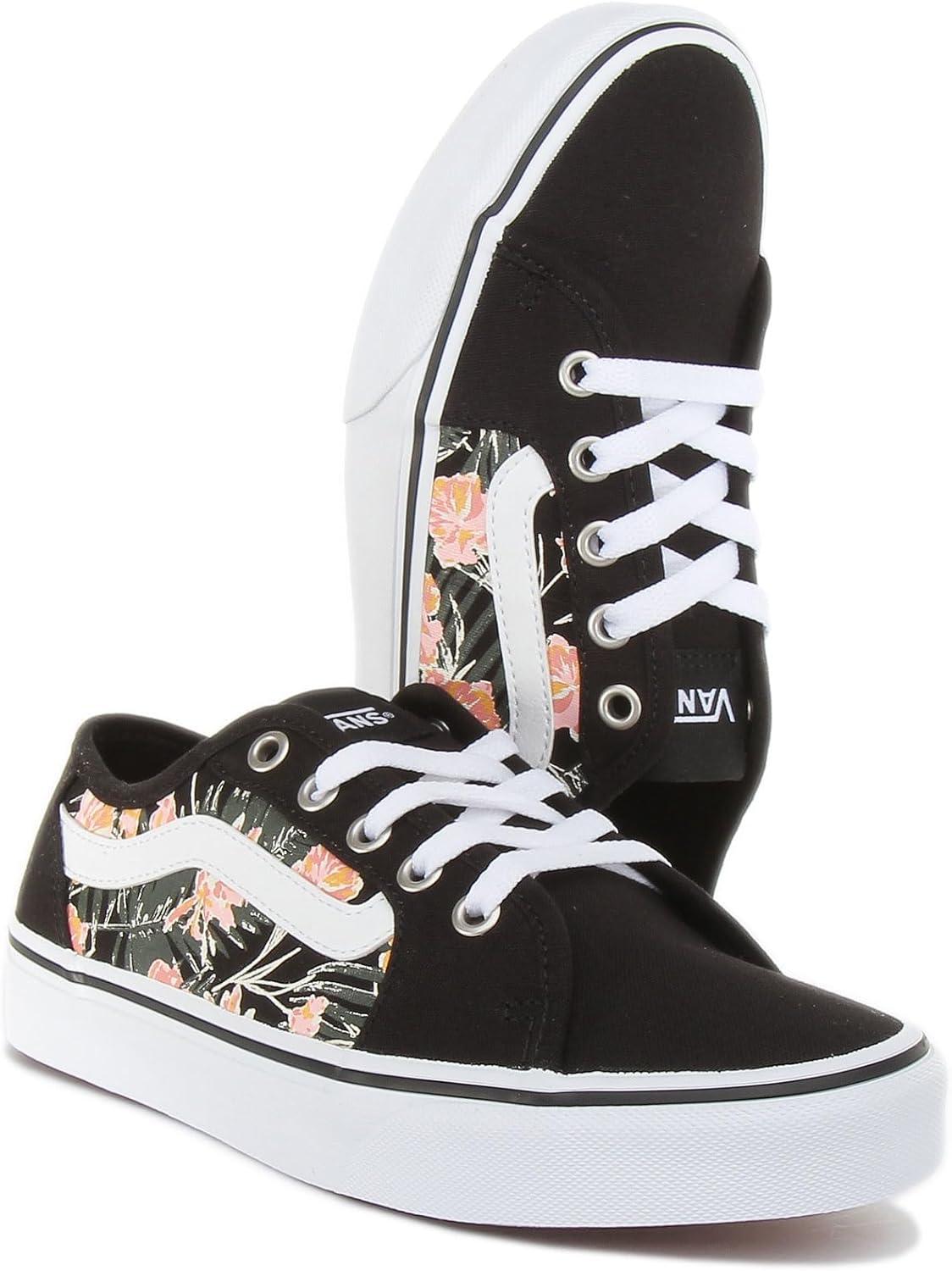 image:imageVans Kids Ward SneakerPalm Floral Black White
