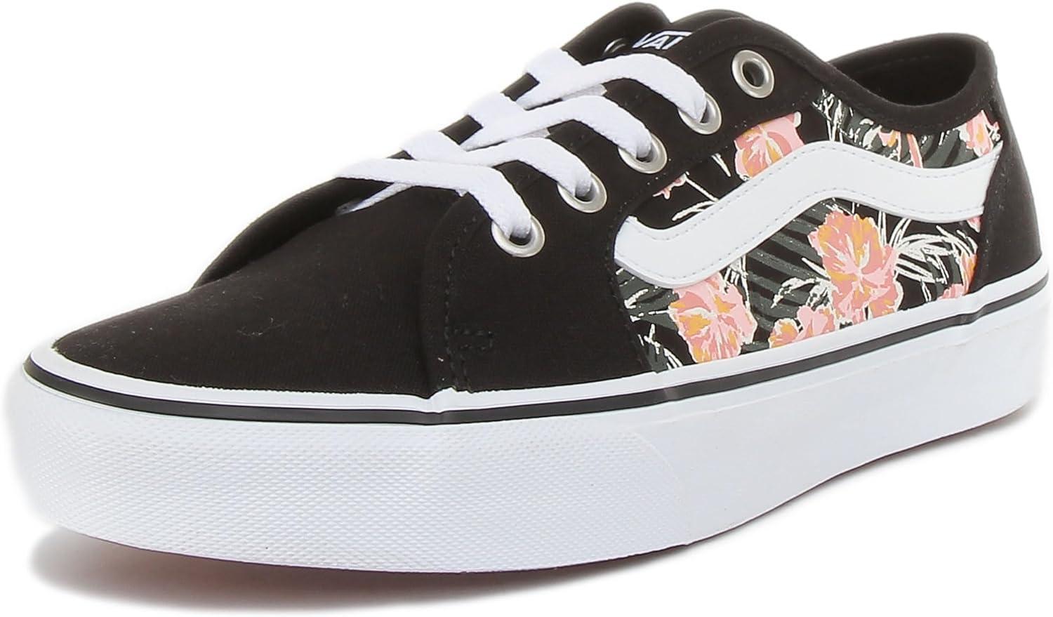 image:imageVans Kids Ward SneakerPalm Floral Black White