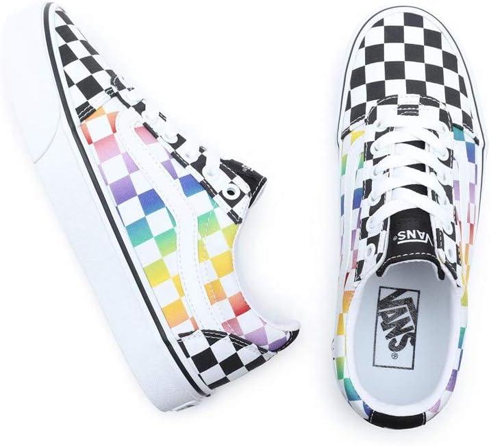 image:imageVans Kids Ward SneakerRainbow Check Black White