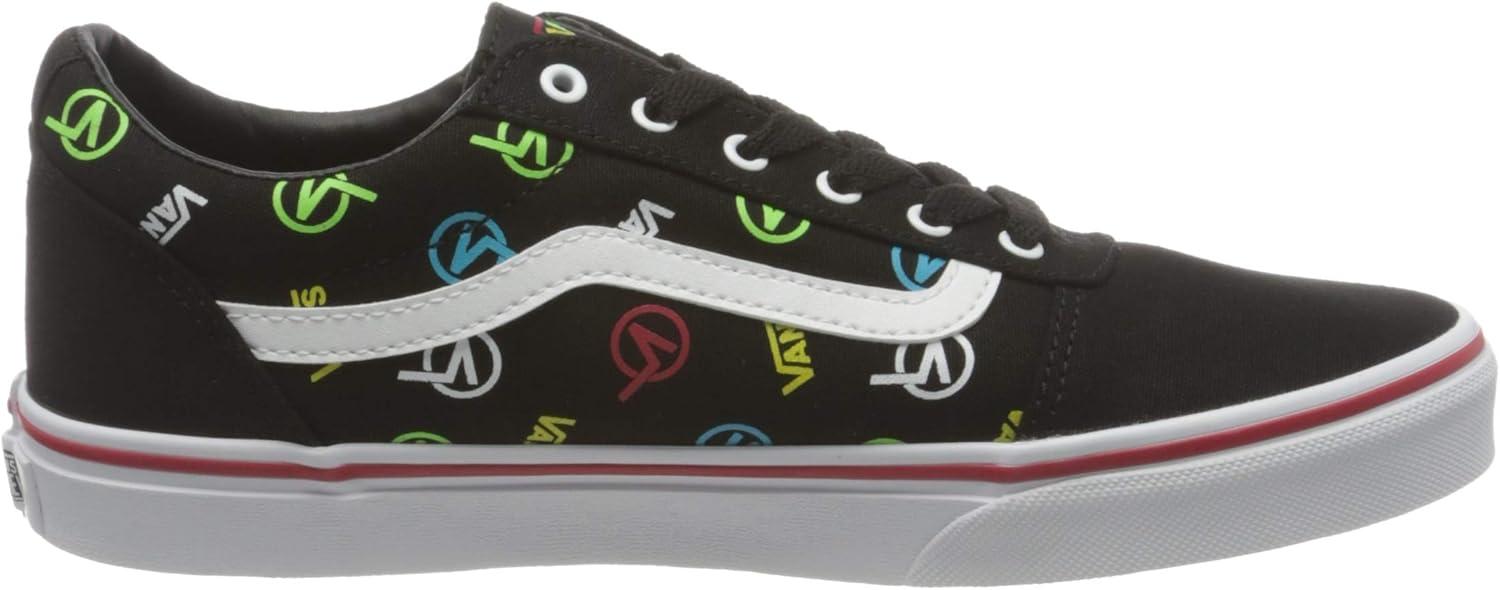 image:imageVans Kids Ward SneakerRainbow Logo Black White