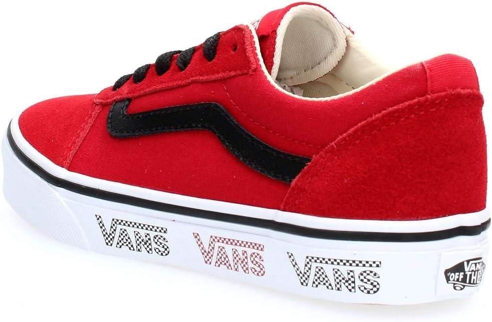 image:imageVans Kids Ward SneakerRed Vans Sidewall Tango Red Black Vwn