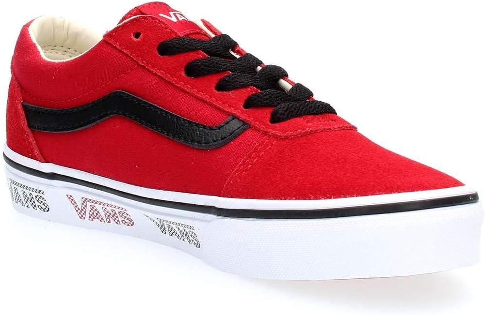 image:imageVans Kids Ward SneakerRed Vans Sidewall Tango Red Black Vwn