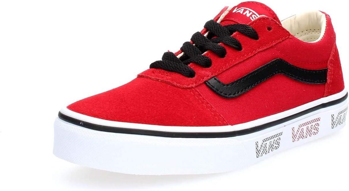 image:imageVans Kids Ward SneakerRed Vans Sidewall Tango Red Black Vwn