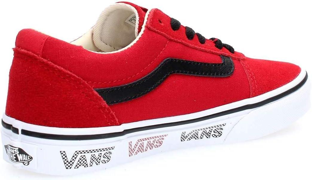 image:imageVans Kids Ward SneakerRed Vans Sidewall Tango Red Black Vwn