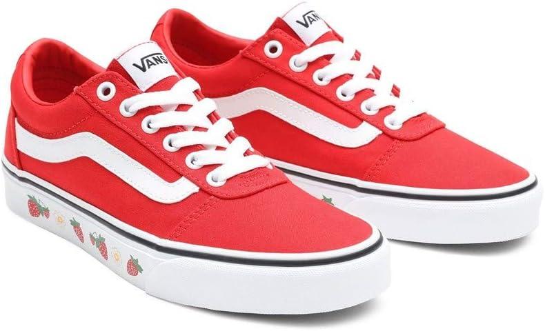 image:imageVans Kids Ward SneakerStrawberry Sidewall High Risk Red White