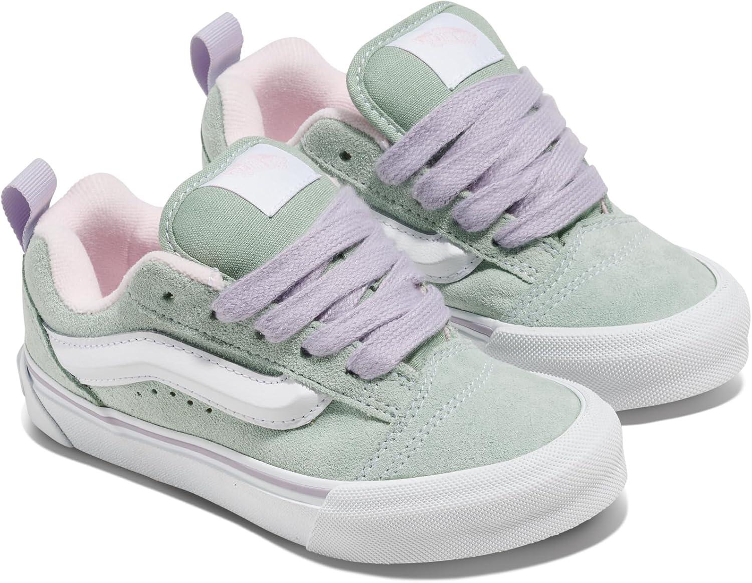image:imageVans Little Kids Knu Skool Shoe 90s Retro Puffy LowTop Fashion Sneakers for Boys amp Girls Duo Color Gray OliveMulti 105