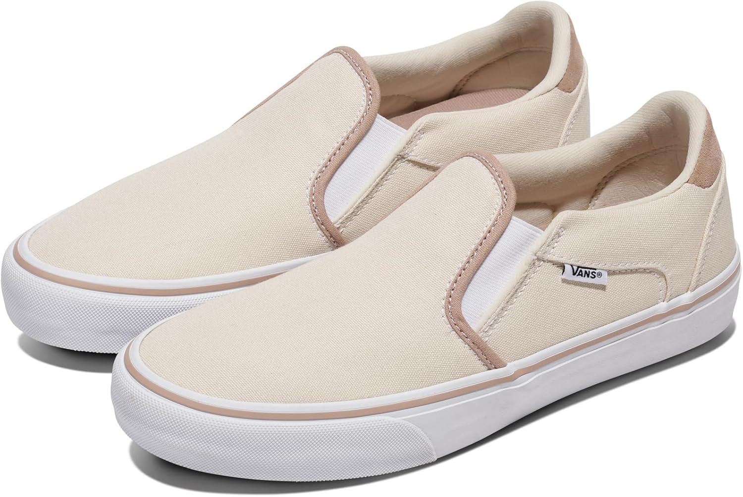 image:imageVans Mens Asher Deluxe Slipon Shoe Comfortable Sneakers for Fashion Walking amp Everyday WearHeavy Canvas Warm Taupe