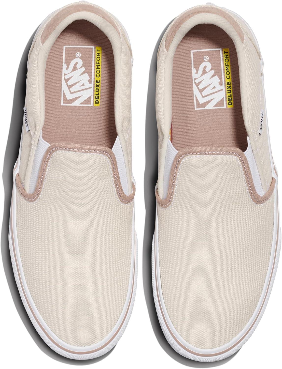 image:imageVans Mens Asher Deluxe Slipon Shoe Comfortable Sneakers for Fashion Walking amp Everyday WearHeavy Canvas Warm Taupe