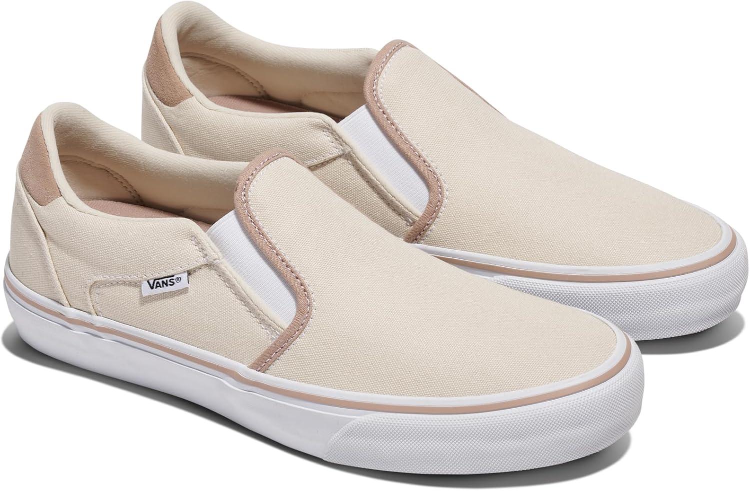 image:imageVans Mens Asher Deluxe Slipon Shoe Comfortable Sneakers for Fashion Walking amp Everyday WearHeavy Canvas Warm Taupe