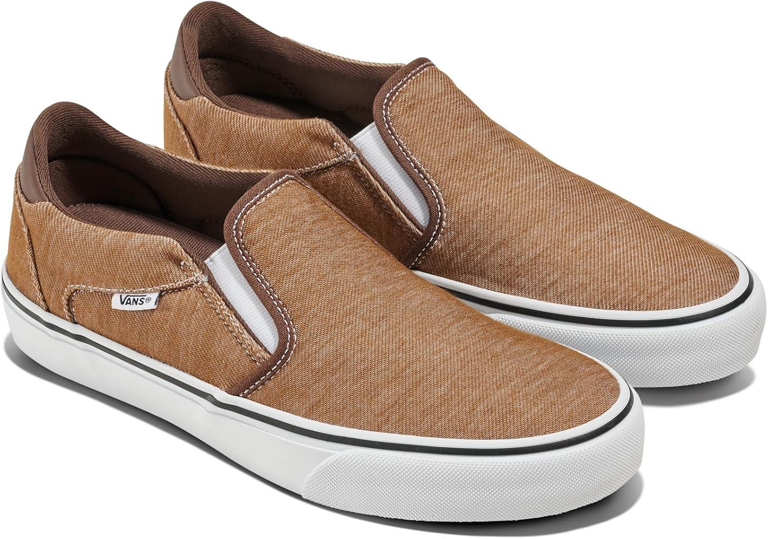 image:imageVans Mens Asher Deluxe Slipon Shoe Comfortable Sneakers for Fashion Walking amp Everyday WearWashed Chipmunk