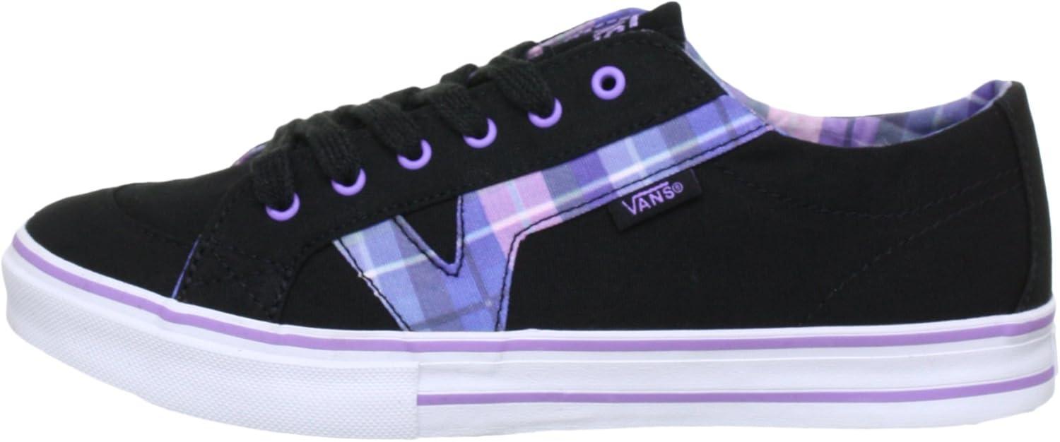 image:imageVans UnisexAdult Classic Slip onNoir Plaid Black Lilac