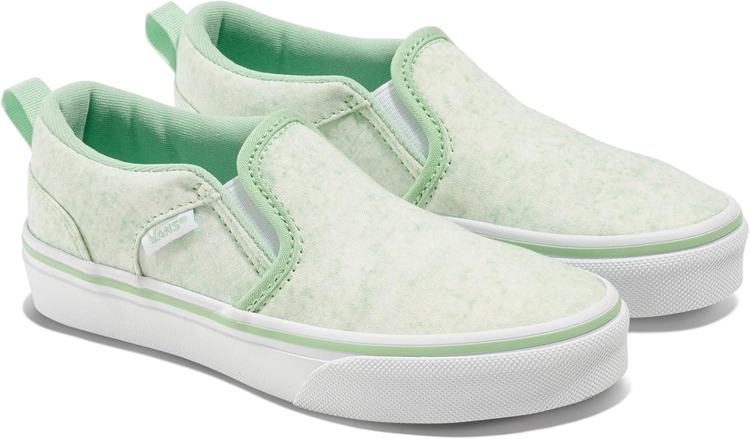 image:imageVans UnisexChild Asher Slipon ShoeGrunge Wash Cacti Green