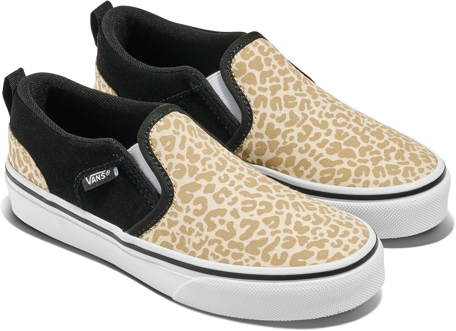 image:imageVans UnisexChild Asher Slipon ShoeLeopard Black