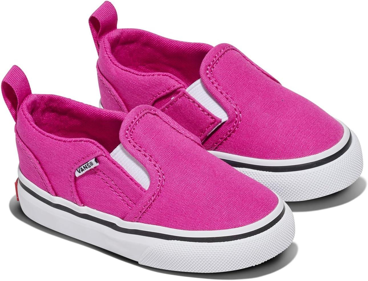 image:imageVans UnisexChild Asher V Slipon ShoeCanvas Raspberry Rose