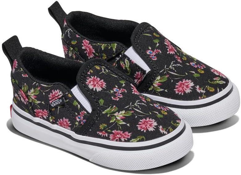 image:imageVans UnisexChild Asher V Slipon ShoeDark Floral Black
