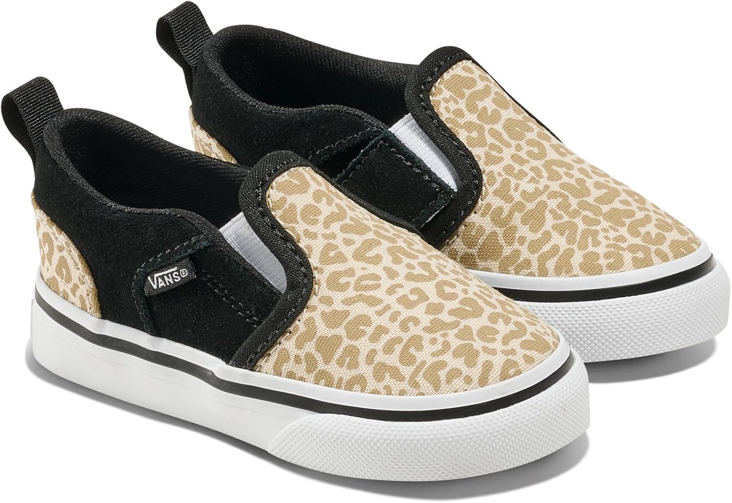 image:imageVans UnisexChild Asher V Slipon ShoeLeopard Black