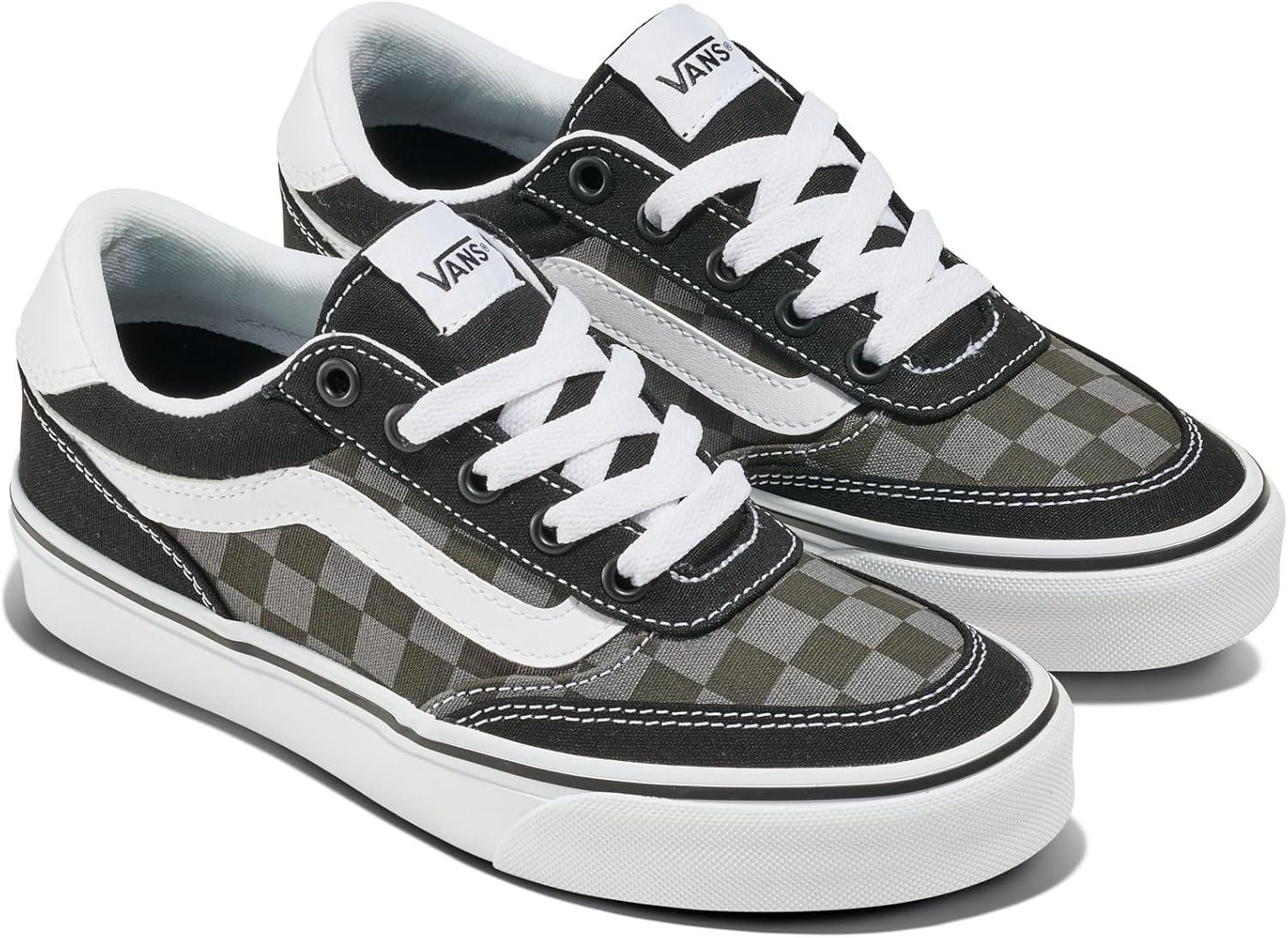 image:imageVans UnisexChild Brooklyn Ls Low Top ShoeTonal Check Faded Black