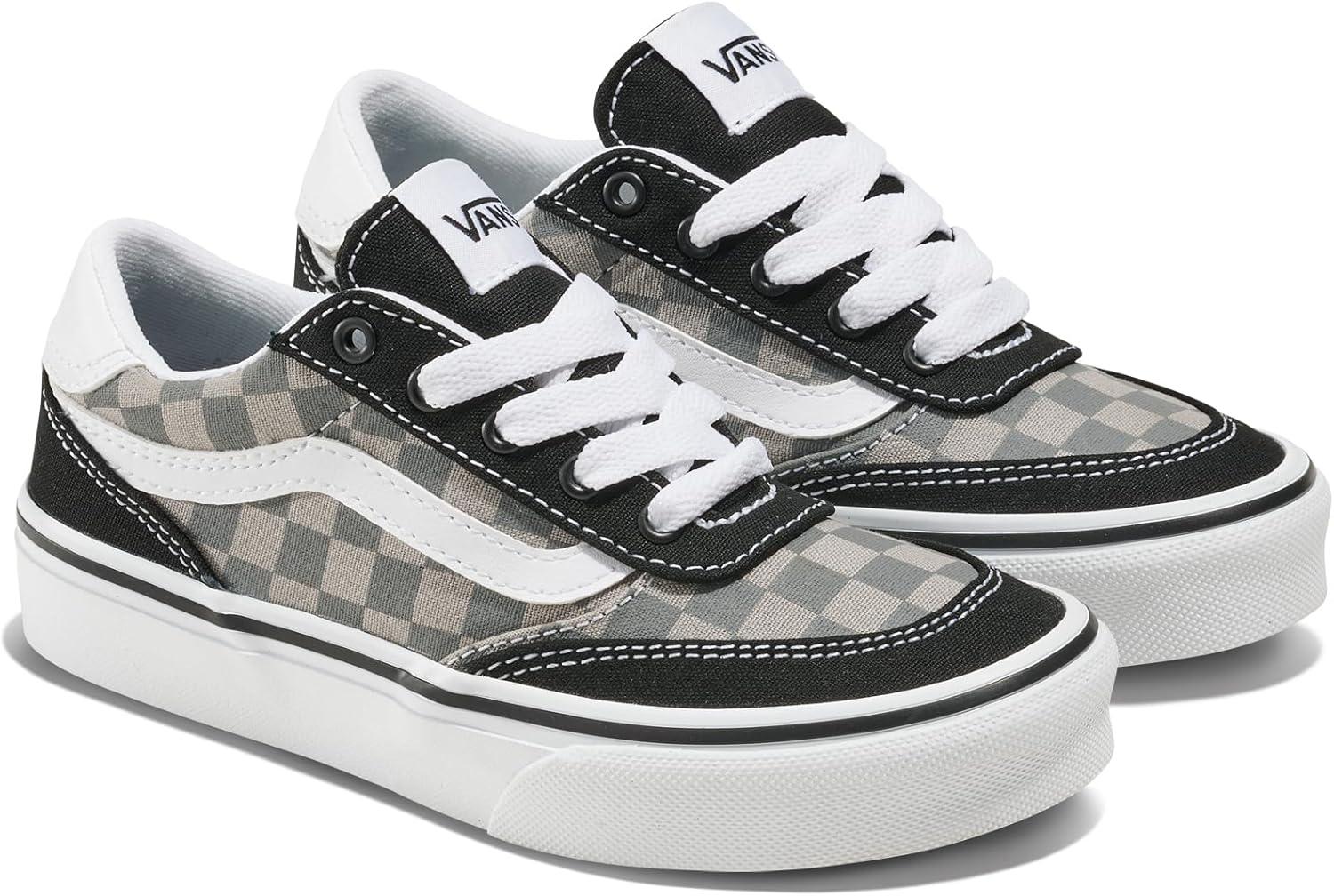 image:imageVans UnisexChild Brooklyn Ls Low Top ShoeTonal Check Pewter