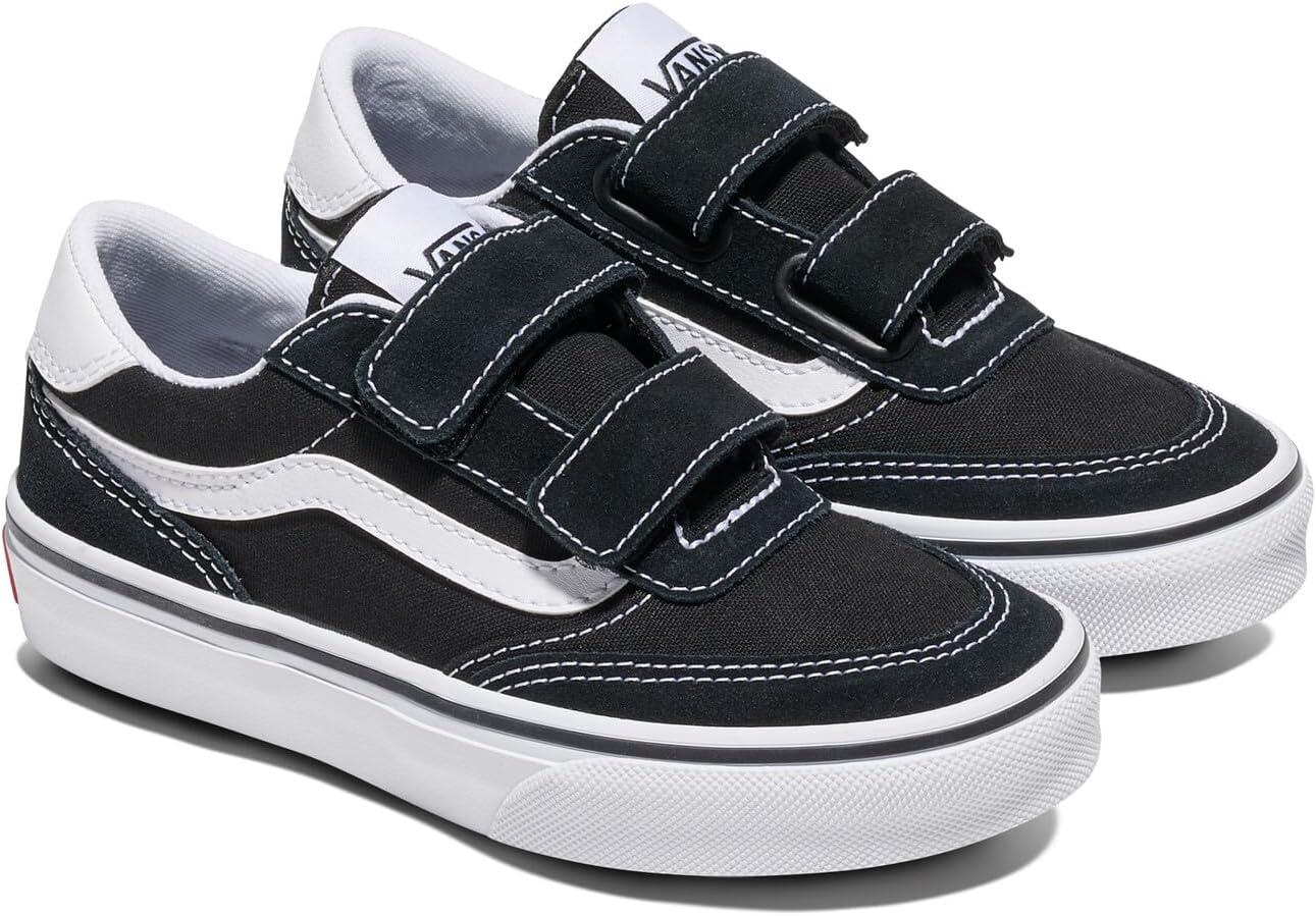 image:imageVans UnisexChild Brooklyn Ls V Low Top ShoeSuedeCanvas BlackWhite