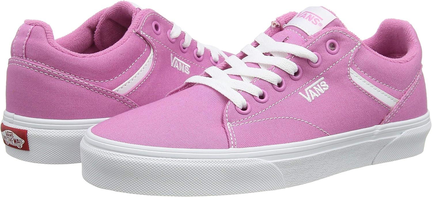 image:imageVans Womens Asher Adult Low Top SneakersPink Canvas Fuchsia Pink White Xxu