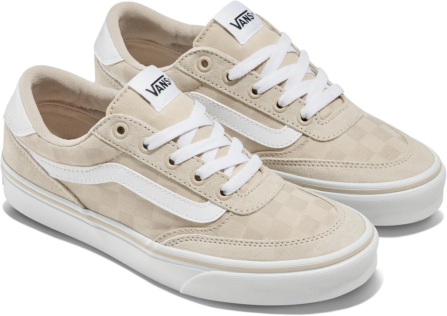 image:imageVans Womens Brooklyn Ls Shoe Lowtop Sneakers for Everyday Wear Walking Work amp FashionCheck Textile Oatmeal
