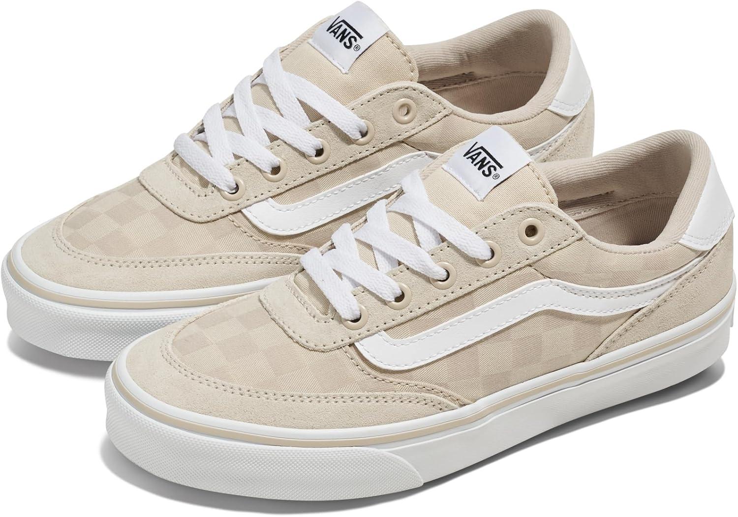 image:imageVans Womens Brooklyn Ls Shoe Lowtop Sneakers for Everyday Wear Walking Work amp FashionCheck Textile Oatmeal