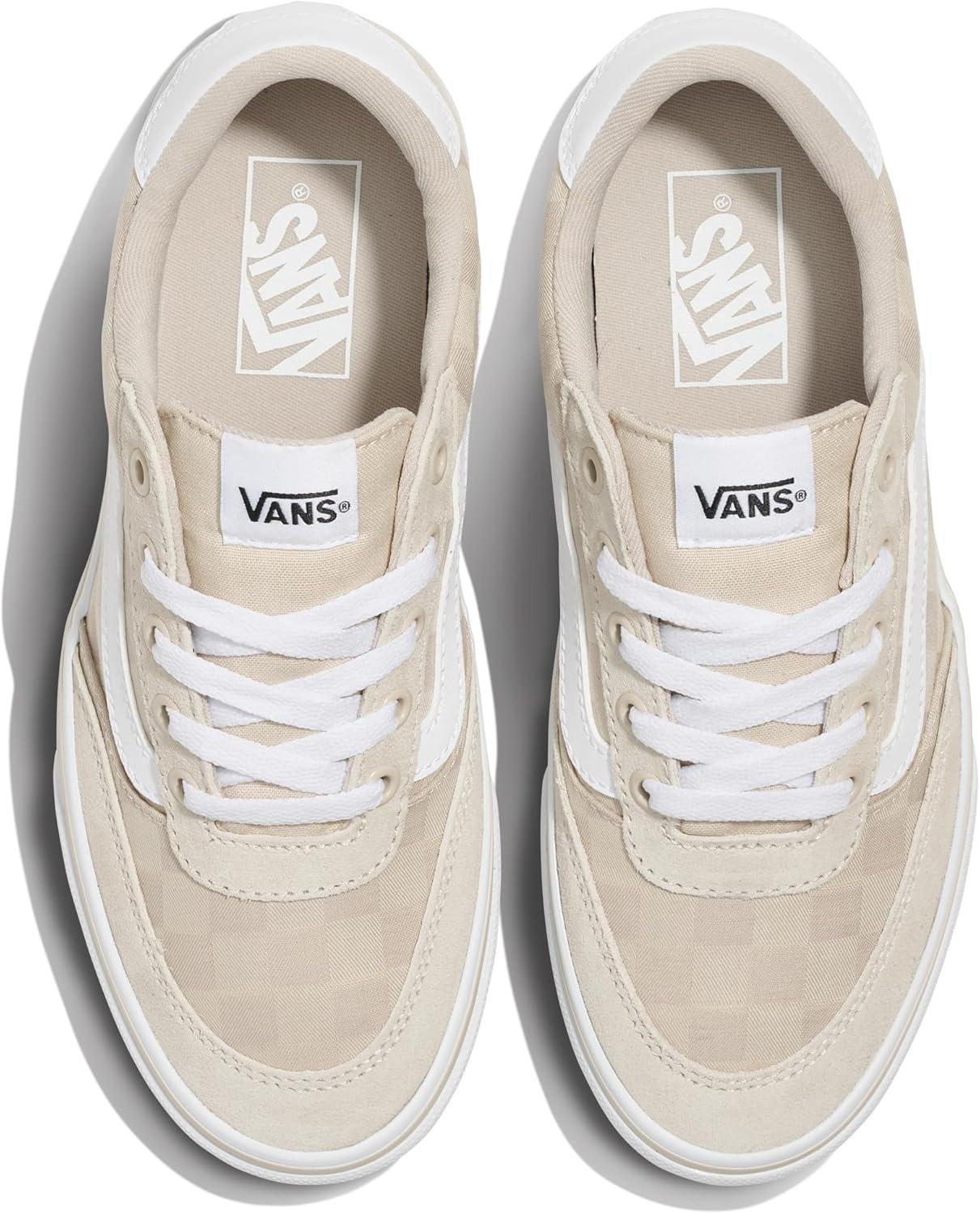 image:imageVans Womens Brooklyn Ls Shoe Lowtop Sneakers for Everyday Wear Walking Work amp FashionCheck Textile Oatmeal