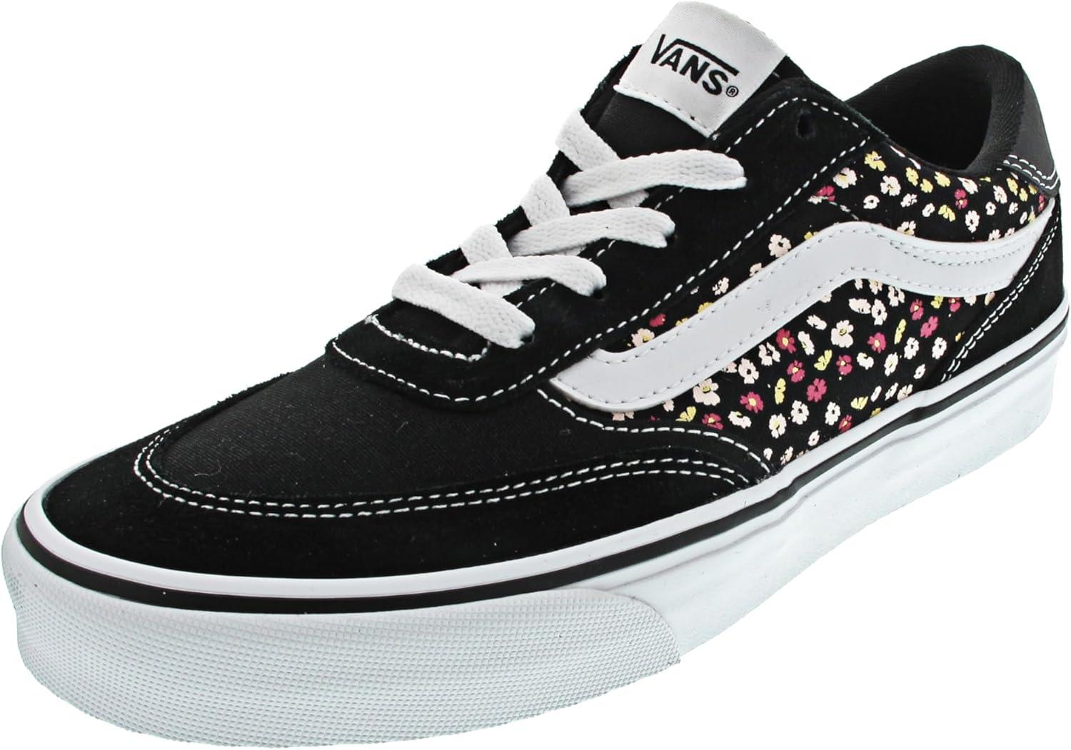 image:imageVans Womens Brooklyn Ls Shoe Lowtop Sneakers for Everyday Wear Walking Work amp FashionSuede and Black Floral