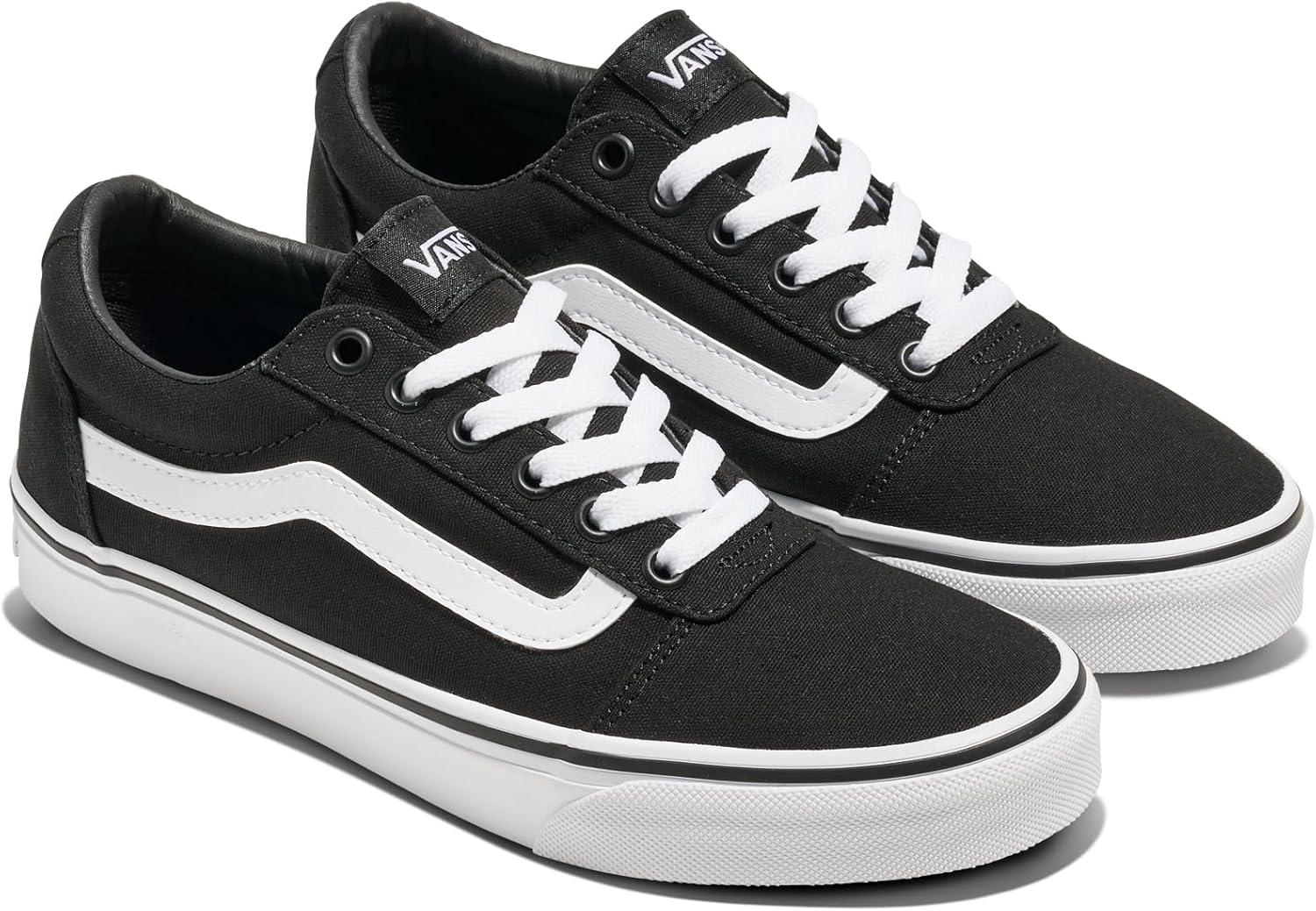 image:imageVans Womens Ward LowTop Fashion Sneaker Canvas BlackWhite 95