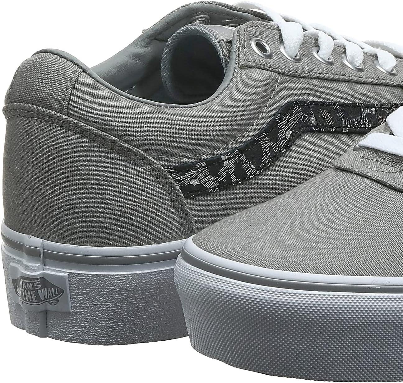image:imageVans Womens Ward Platform SneakerGrey Metallic Leopard Drizzle Vw2