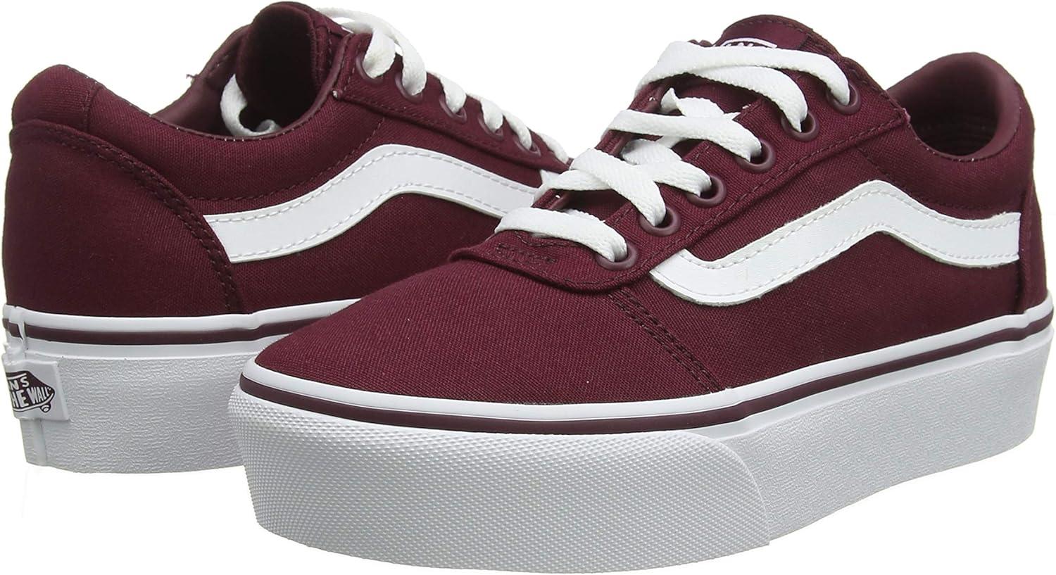 image:imageVans Womens Ward Platform SneakerRed Canvas Port Royale Jx5