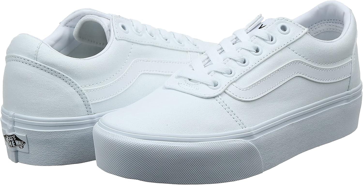 image:imageVans Womens Ward Platform SneakerWhite Canvas White 0rg